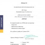 Aboma Certificaat 2014